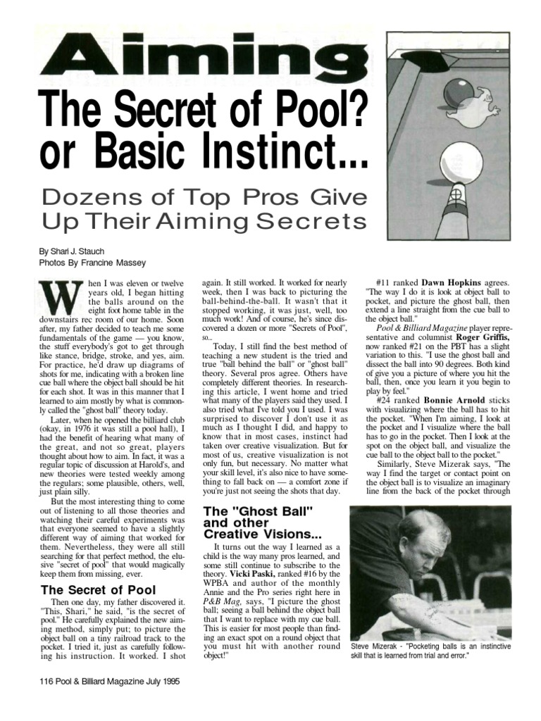 Pool Aiming | PDF | Sports & Recreation | Self-Improvement