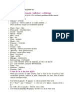 Vocabulario Relacionado Con La Hora y El Tiempo: What Time Is It? ¿Que Hora Es?