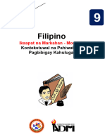 Filipino9 - Q4 - Mod3 - Kontekstuwal Na Pahiwatig Sa Pgbibigay Kahulugan - v4