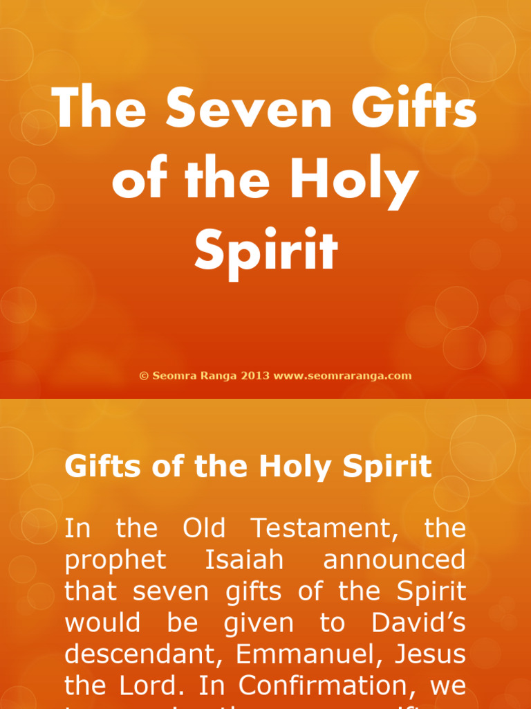 Gifts of The Holy Spirit | PDF | Confirmation | Wisdom