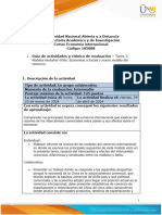 Guía de actividades y rúbrica de evaluación - Unidad 1 - Tarea 3 - Modelos Hecksher-Ohlin, Economías a Escala y nuevo modelo del comercio