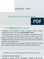 CHAPTER 1 INVESTMENT INTRODUCTION