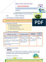 Sesion de Aprendizaje Viernes, 03 de Junio Ciencia y Tecnologia