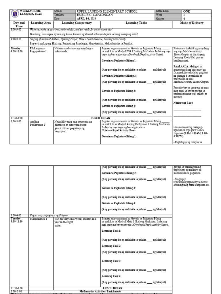 WHLP All Grade | PDF