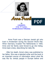 Anne Frank Intro Prepared by G.bharath X B Section