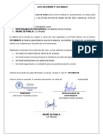 Acta de Cierre de Caso de Violencia Entre Estudiantes - L.A.R