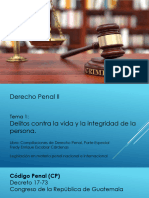 Tema 2 Delitos Contra La Vida y La Integridad de La Persona