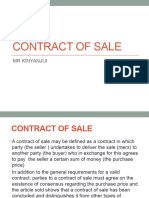 Contract of Sale