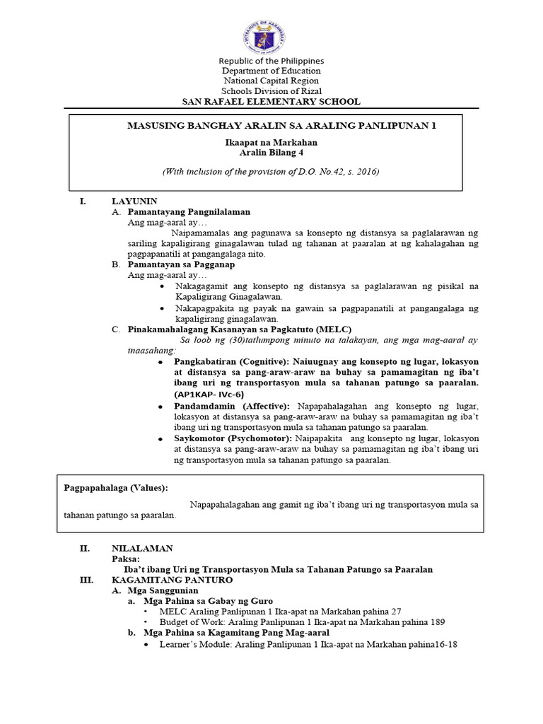 Dlp araling panlipunan updated edited pdf