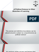 Relation of Political Science To Other Branches