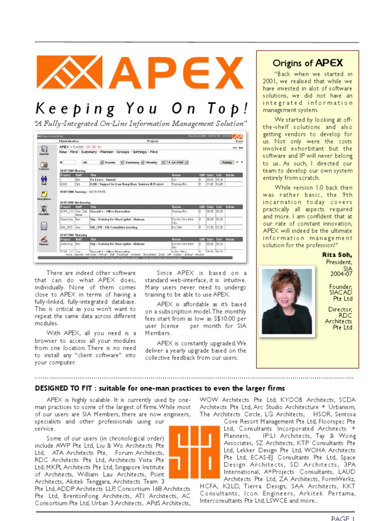 APEX Brochure9 | PDF | Mobile Device | Email