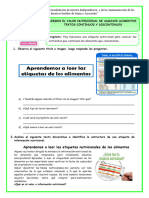 Ficha-Mierc-Comun-Leemos El Valor Nutricional de Algunos Alimentos Textos Continuos y Discontinuos