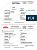 TOP TA Form 04 01.04 Pre Employment Requirements Checklist Rev. 1