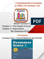 Lecture 3 Week 4 ENGL 121 Communicative Grammar PDF