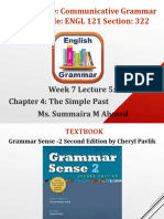 Lecture 5 Week 7 ENGL 121 Communicative Grammar PDF