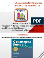 Lecture 8-9 Week 12 ENGL 121 Communicative Grammar PDF