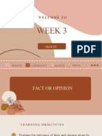 Week 3 Fact and Opinion 1
