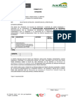 FORMATO N° 3° SOLICITUD DE COTIZACION