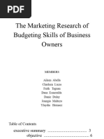 Group 5 The Marketing Research of Budgeting Skills of Business Owners - 03.04.2024