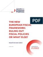 Artigo - Finanças Públicas - The New European Fiscal Framework Ruling Out Fiscal Policies or What Else? - Nazaré Costa Cabral - CFP