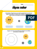 Hoja de Trabajo Digital Eclipse Solar Astronomía Ilustrativo Amarillo y Azul