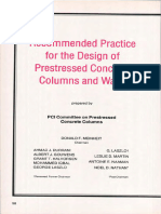 Recommended Practice For The Design of Prestressed Concrete Columns and Walls (Part 1)