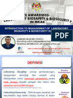 Introduction to Management of  Laboratory Biosafety & Biosecurity in MKAK 2023