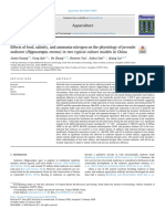 Effects of Food, Salinity, and Ammonia-Nitrogen On The Physiology of Juvenile Seahorse (Hippocampus Erectus) in Two Typical Culture Models in China