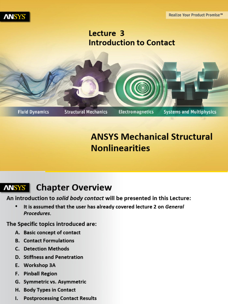 Introduction to ANSYS Contact Mechanics | PDF | Force | Friction