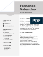 Currículum Vitae CV de Contabilidad Simple Gris