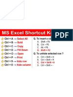 Excel Shortcut 1