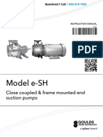 Goulds e SH Pumps Close Coupled Frame Mount Instruction Manual