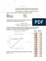 calculos y resultados 2da ley de newton