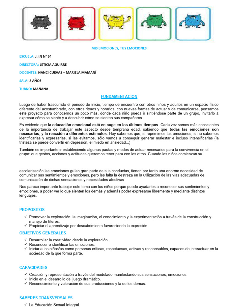 Educación Emocional en Niños de 2 Años | PDF | Las emociones | Sicología