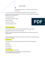 Types Of Testings