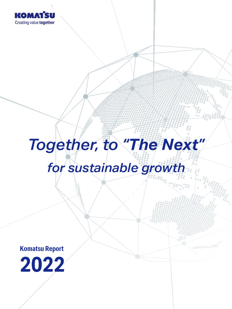 Komatsu Report 2022 Pdf Sustainability Sustainable Development