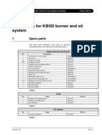 Spare Parts For KBSD Burner and Oil System