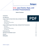 PDF - English Grade 9 - Unit 4 - Jazz Chants, Raps, and Speech Choir Presentations, 2 Topics