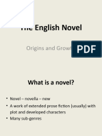 The English Novel: Origins and Growth