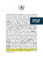 Acta Sucinta de Ofrecimiiento de Medios de Prueba