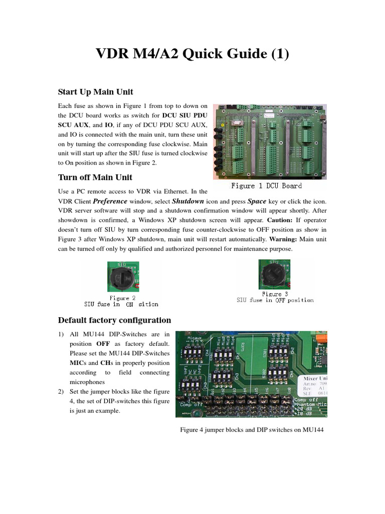 VDR M4/A2 Quick Start and Backup Guide | PDF | Backup | Usb Flash Drive