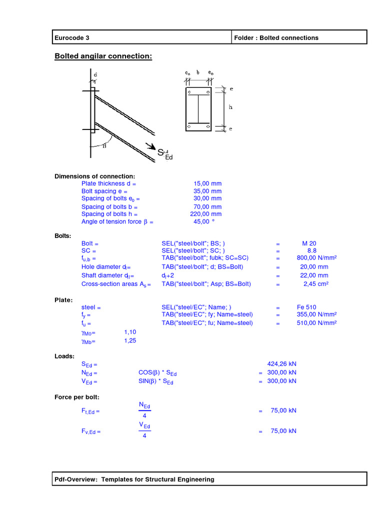 Ec3 Exemple Pdf Civil Engineering Structural Engineering