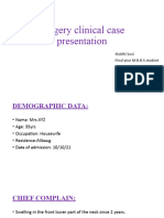 Surgery Clinical Case Presentation - (Thyroid) Riddhi Soni