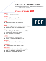 Feriados Oficiales 2024