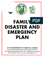 CDRRMO Cabuyao - FAMILY DISASTER AND EMERGENCY PLAN