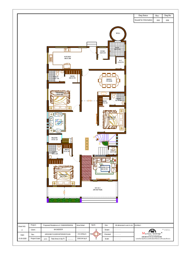 Ground Floor Interior Plan for Residence | PDF