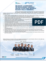 Kebijakan & Komitmen Sistem Manajemen Terpadu Pada Kantor Pusat Dan Branch PT Pelindo Multi Terminal r.01