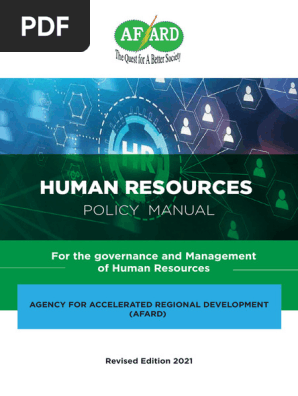 FINAL HUMAN RESOURCE POLICY MANUAL 2021 