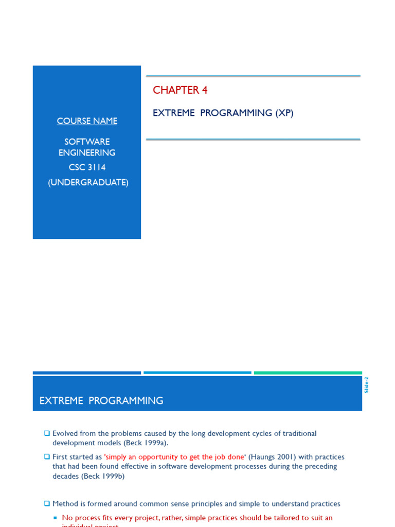 CH - 04 - Extreme Programming (XP) | PDF | Computing | Software Development