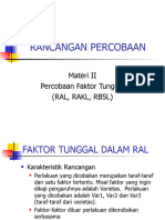 Materi V-Percobaan Faktor Tunggal